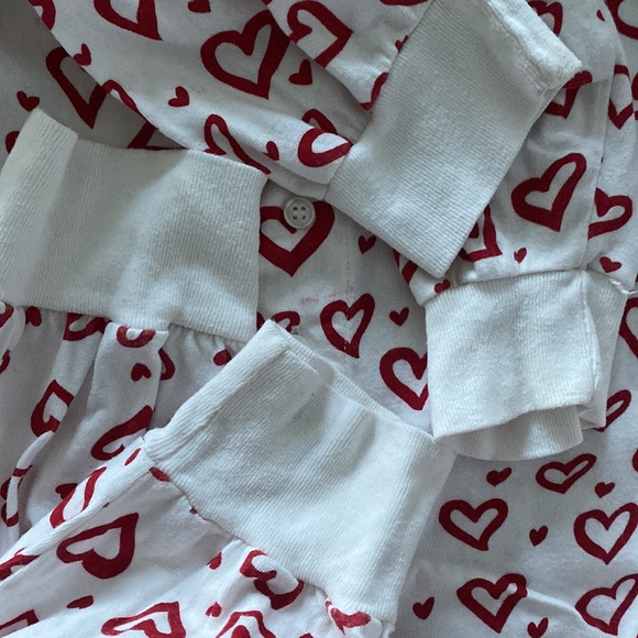♥️Heart covered ♥️Onesie PJs jumpsuit thermals - Picture 9 of 9